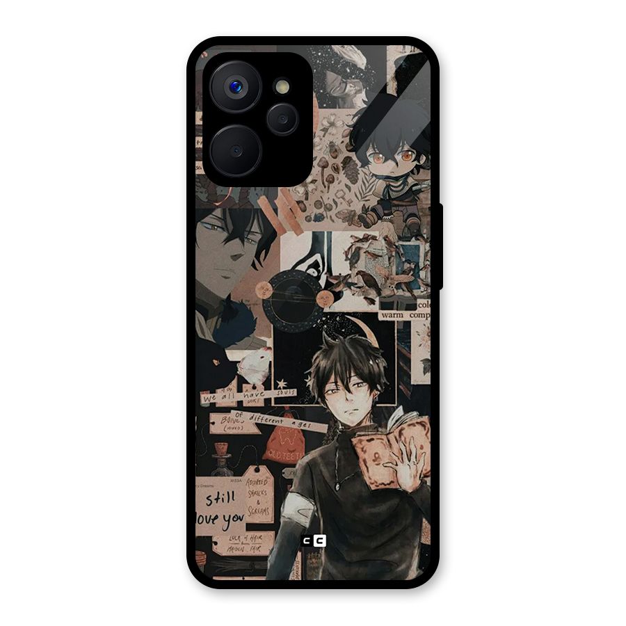 Yuno Collage Glass Back Case for Realme 9i 5G