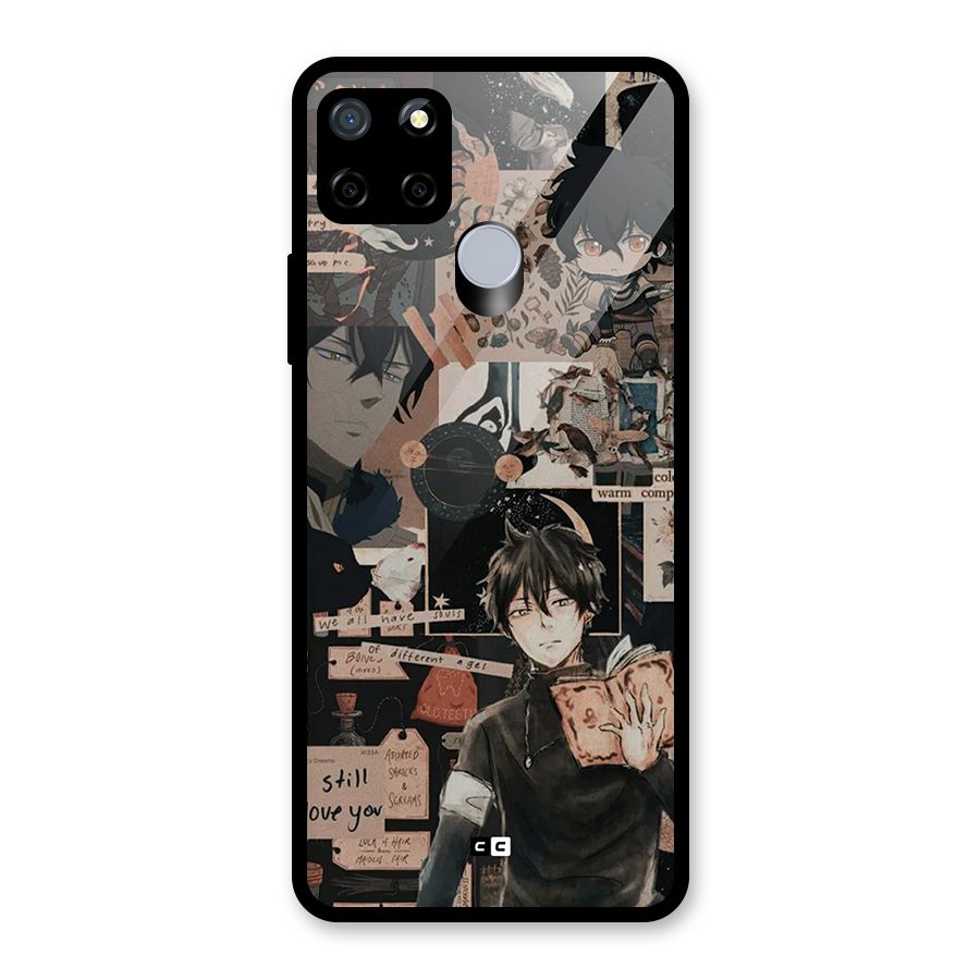 Yuno Collage Glass Back Case for Realme C12