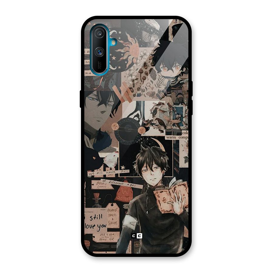 Yuno Collage Glass Back Case for Realme C3