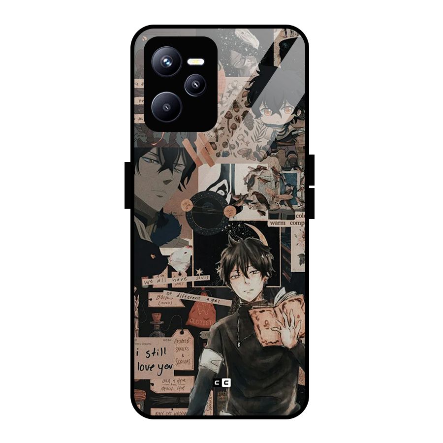 Yuno Collage Glass Back Case for Realme C35