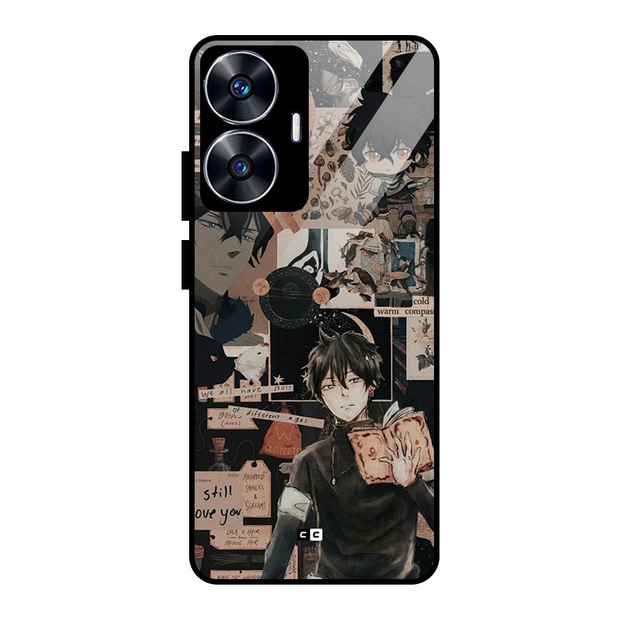 Yuno Collage Glass Back Case for Realme Narzo N55