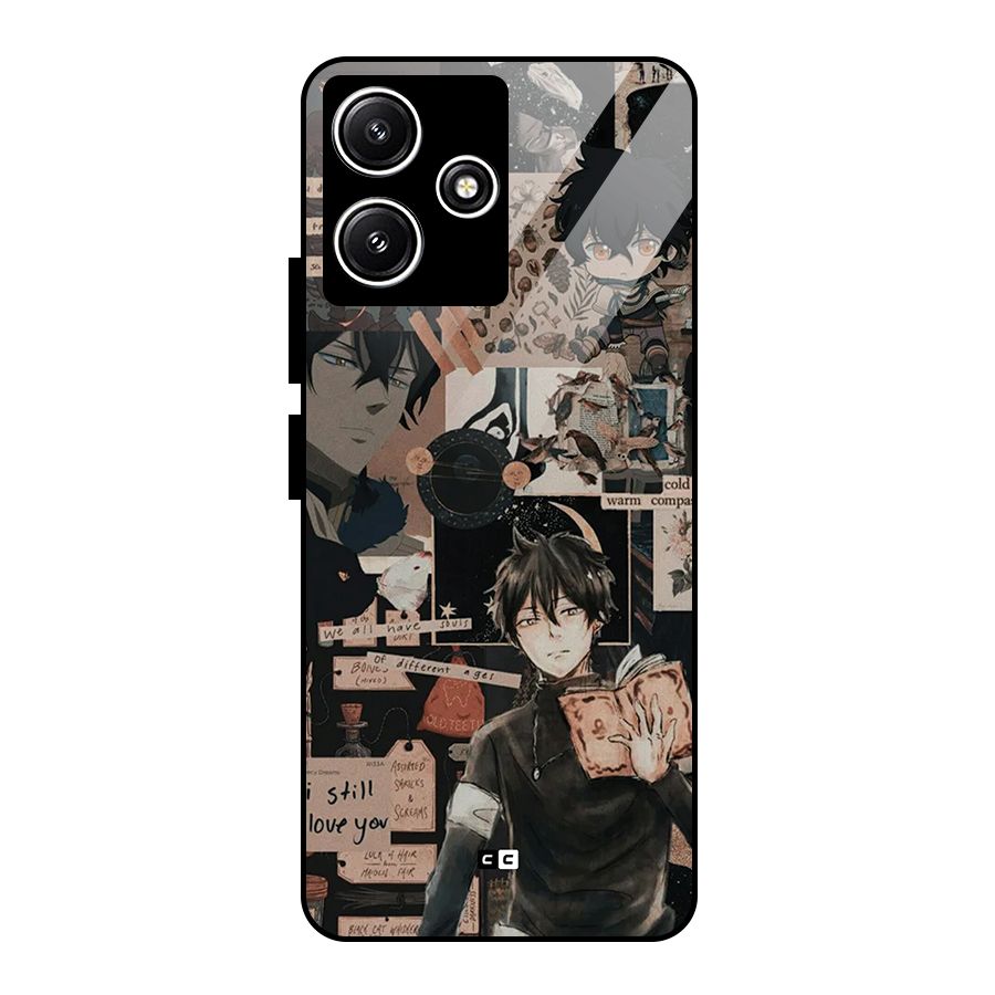 Yuno Collage Glass Back Case for Redmi 12 5G