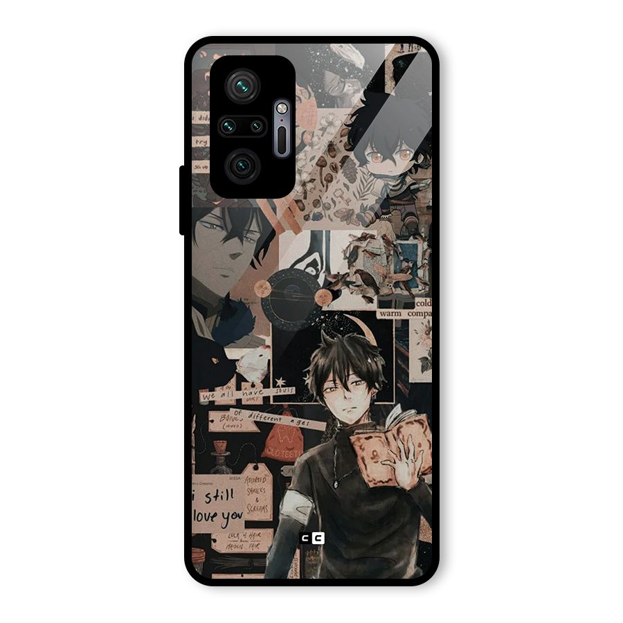 Yuno Collage Glass Back Case for Redmi Note 10 Pro Max