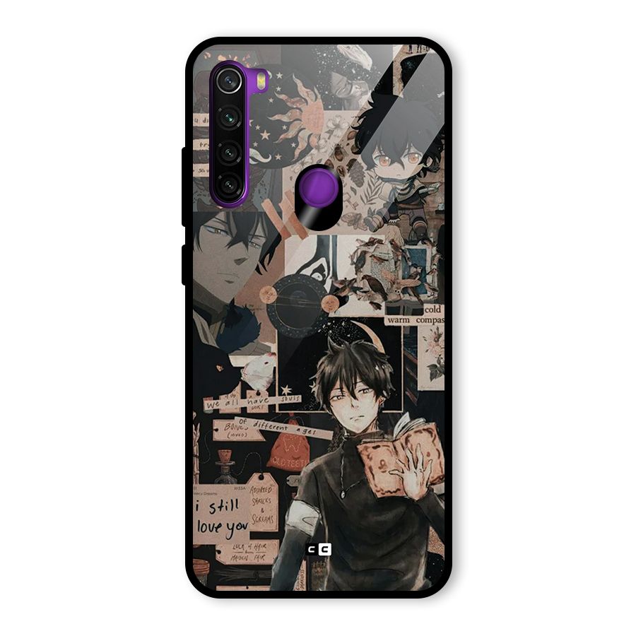 Yuno Collage Glass Back Case for Redmi Note 8