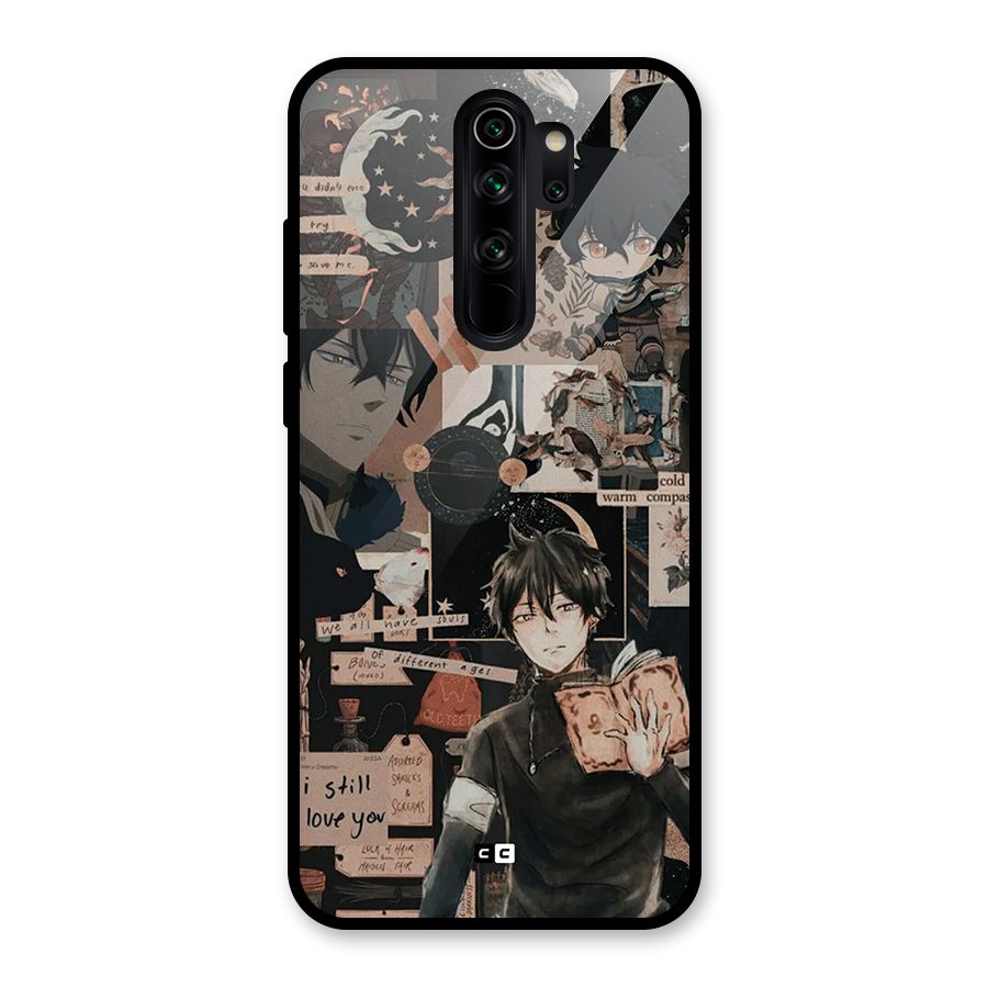 Yuno Collage Glass Back Case for Redmi Note 8 Pro