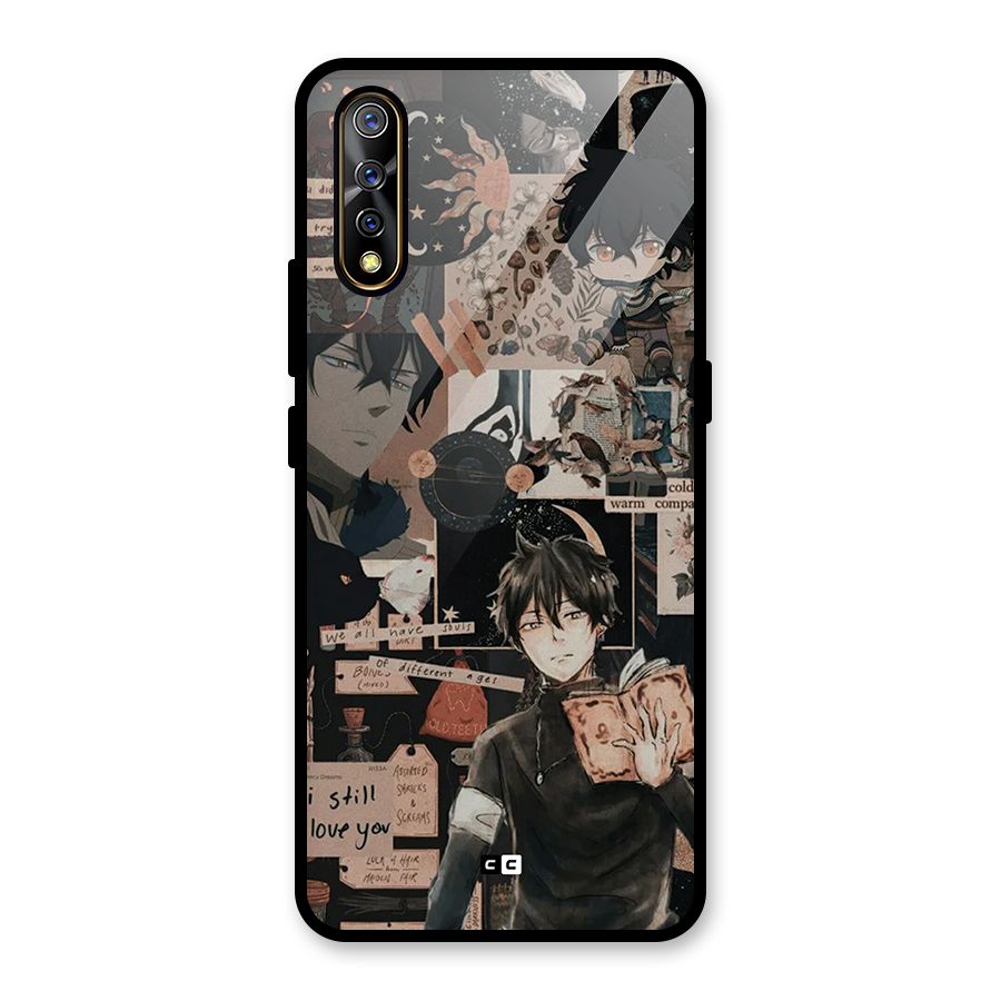 Yuno Collage Glass Back Case for Vivo S1