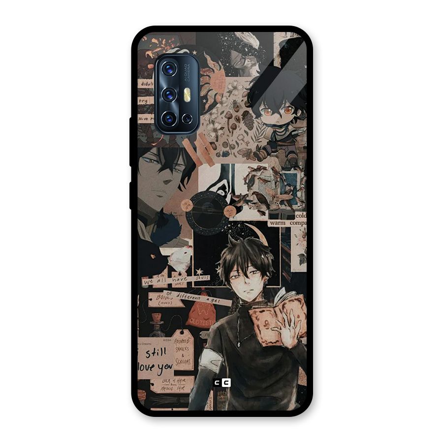 Yuno Collage Glass Back Case for Vivo V17