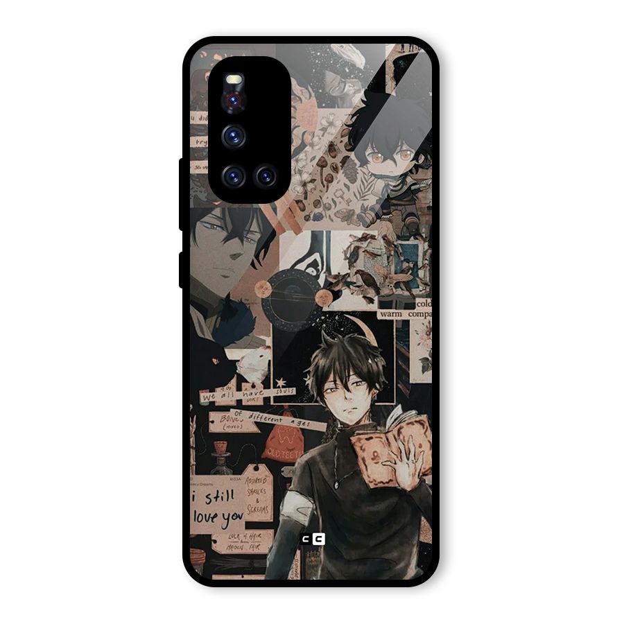 Yuno Collage Glass Back Case for Vivo V19
