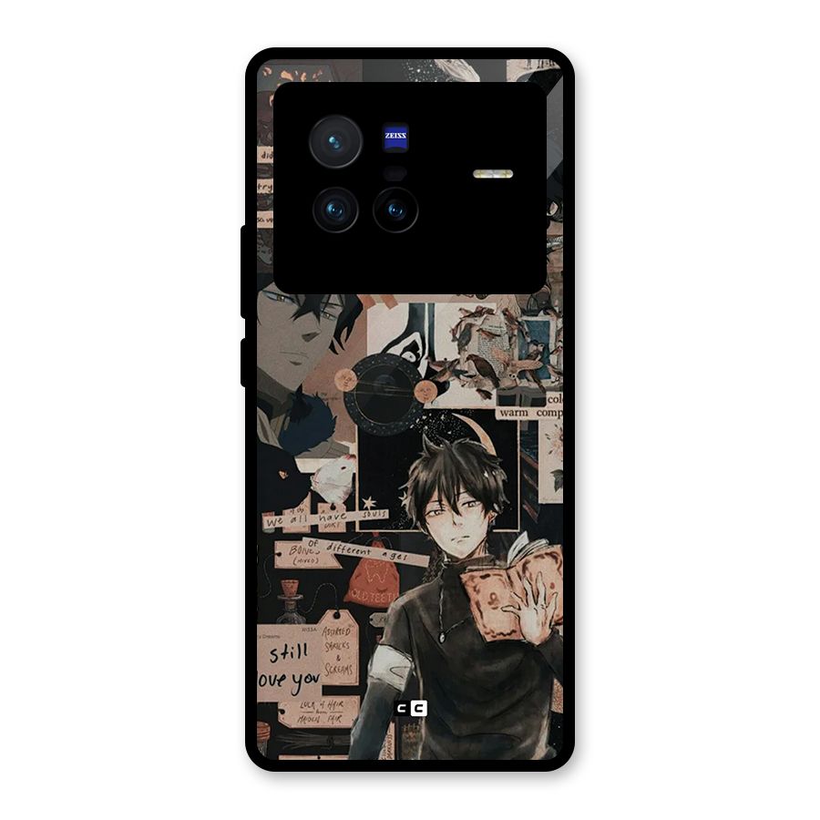 Yuno Collage Glass Back Case for Vivo X80