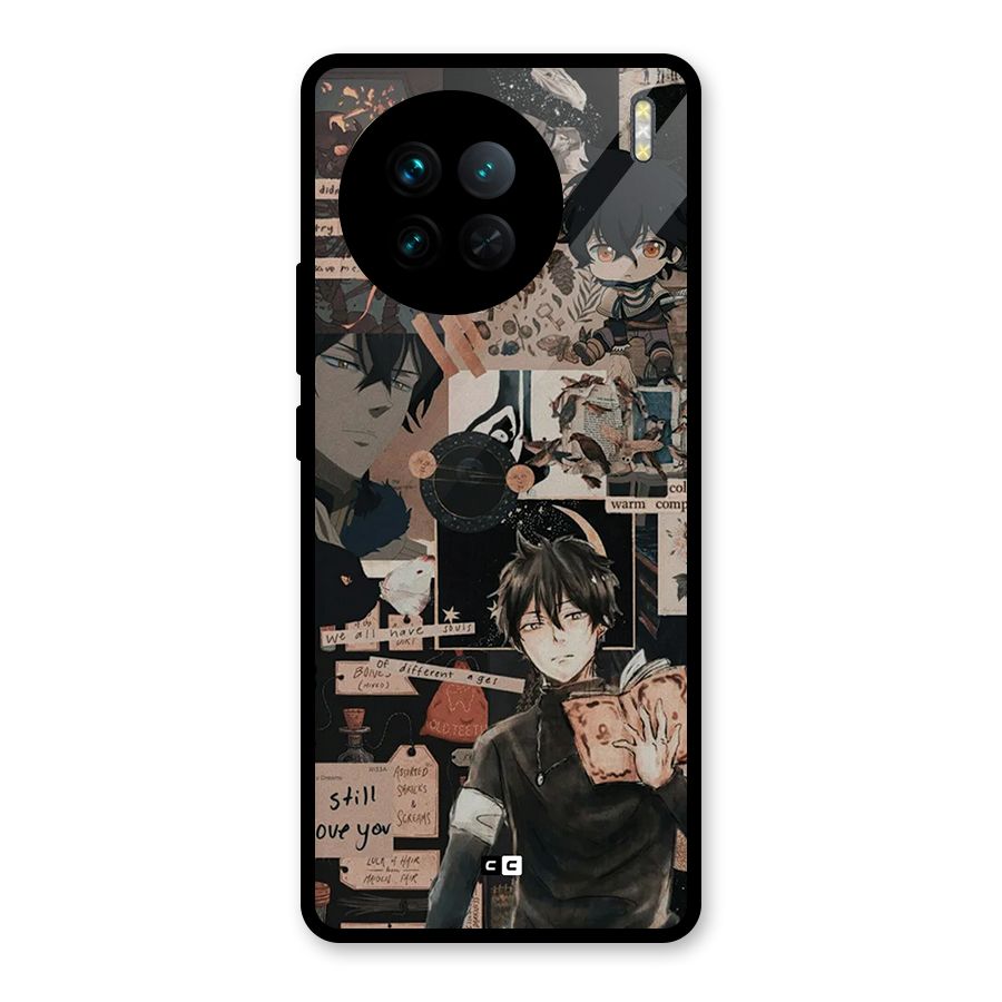 Yuno Collage Glass Back Case for Vivo X90