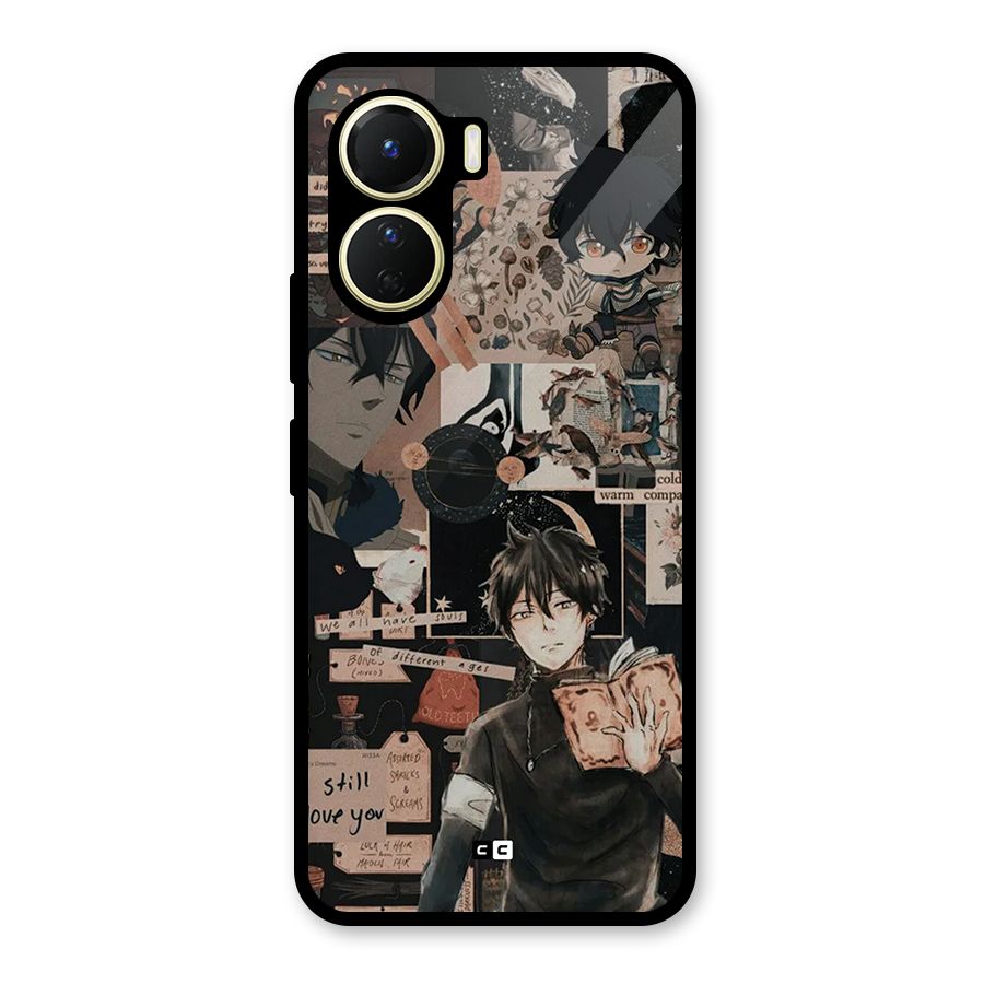Yuno Collage Glass Back Case for Vivo Y16