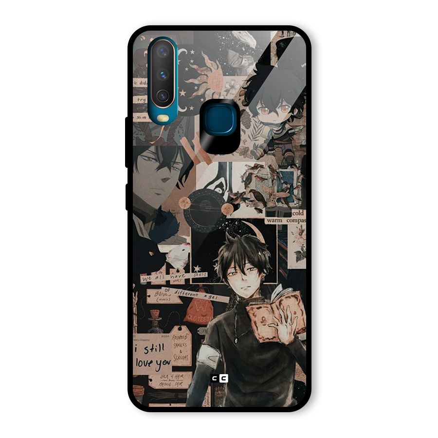 Yuno Collage Glass Back Case for Vivo Y17