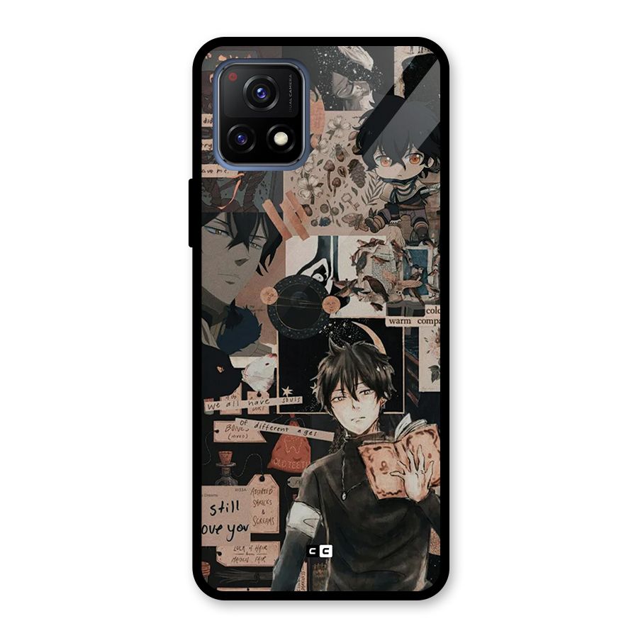 Yuno Collage Glass Back Case for Vivo Y72 5G