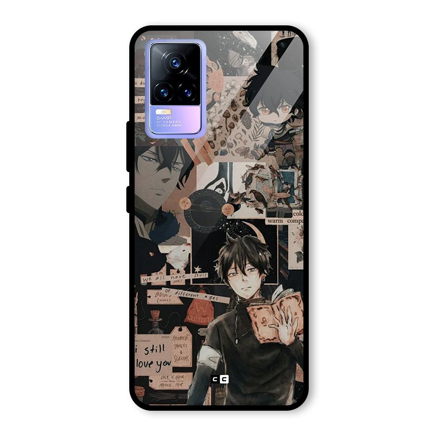 Yuno Collage Glass Back Case for Vivo Y73