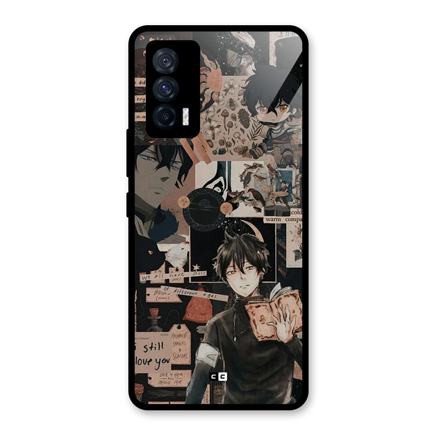 Yuno Collage Glass Back Case for Vivo iQOO 7 5G