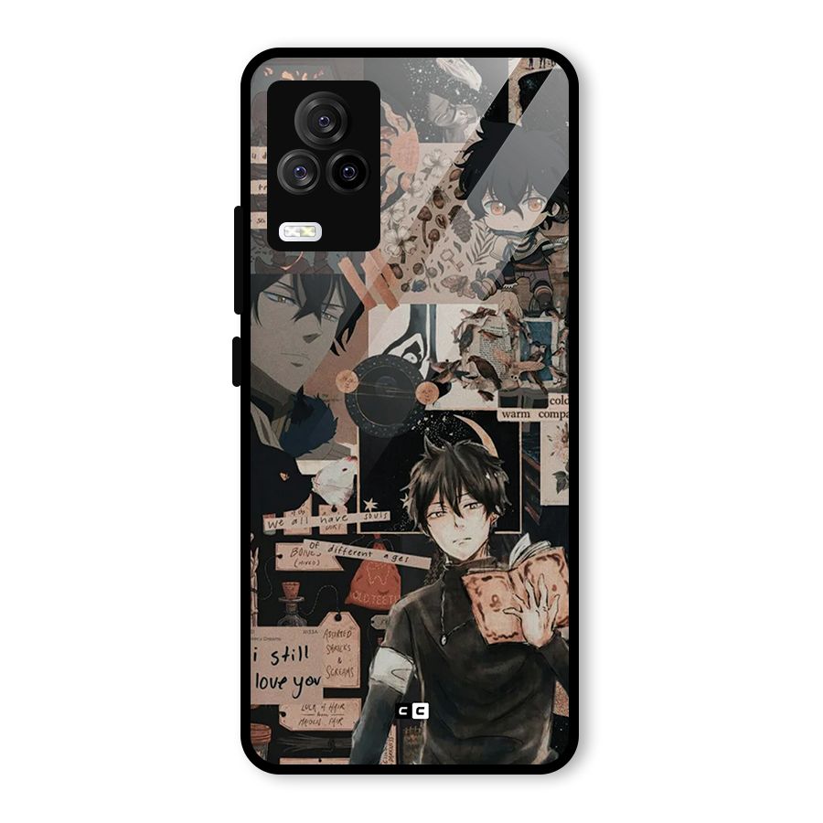 Yuno Collage Glass Back Case for Vivo iQOO 7 Legend 5G