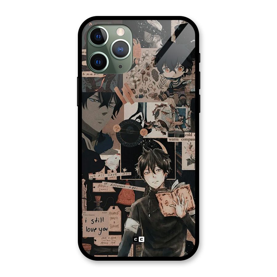 Yuno Collage Glass Back Case for iPhone 11 Pro