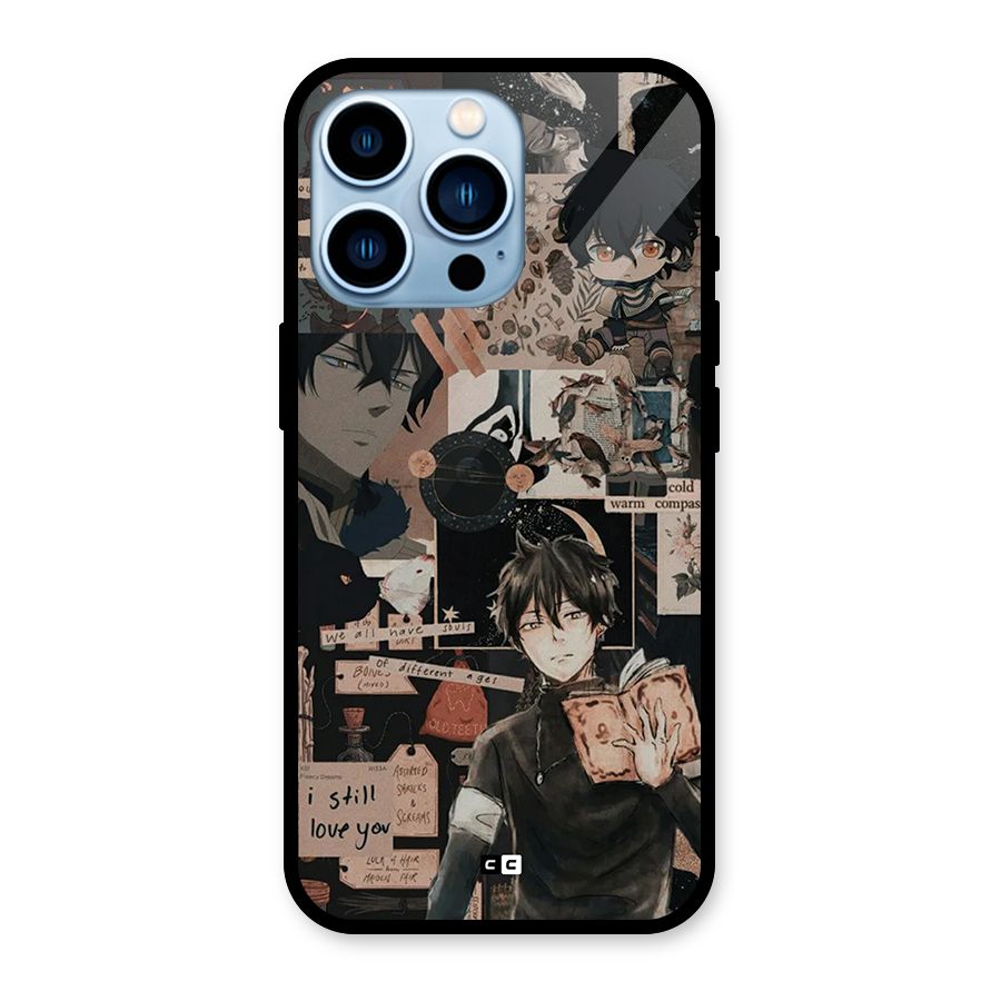 Yuno Collage Glass Back Case for iPhone 13 Pro