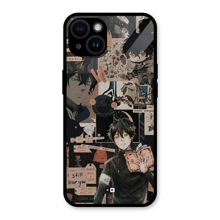 Yuno Collage Glass Back Case for iPhone 14