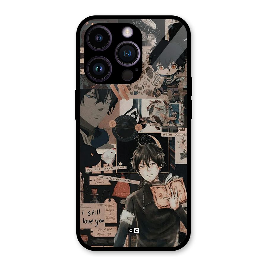 Yuno Collage Glass Back Case for iPhone 14 Pro