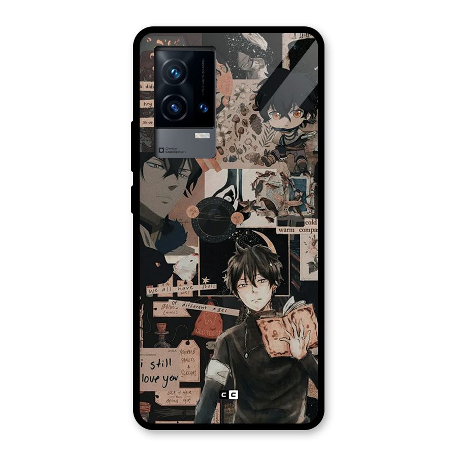 Yuno Collage Glass Back Case for iQOO 9 5G
