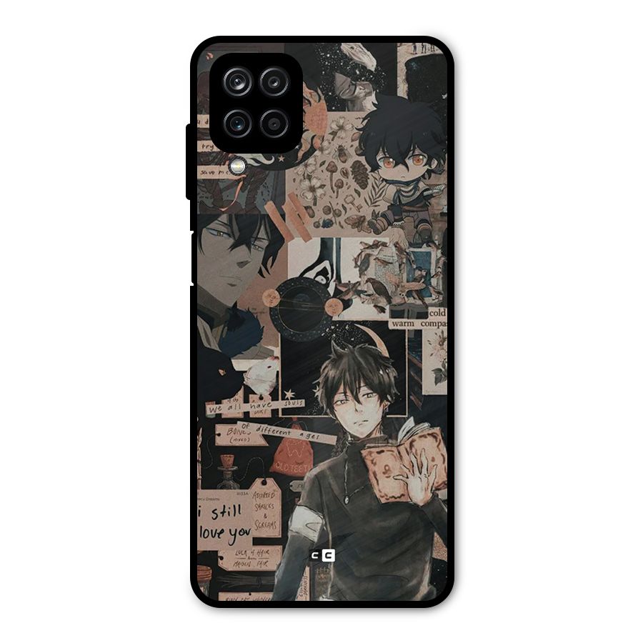 Yuno Collage Metal Back Case for Galaxy A12