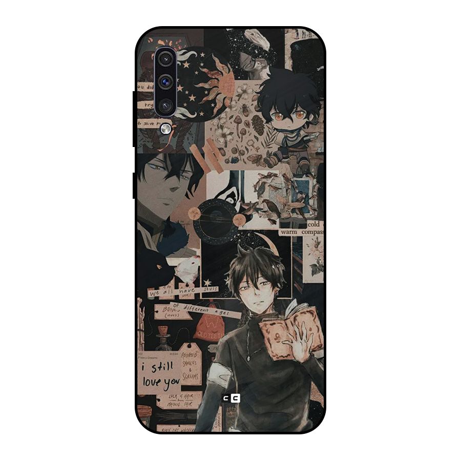 Yuno Collage Metal Back Case for Galaxy A50