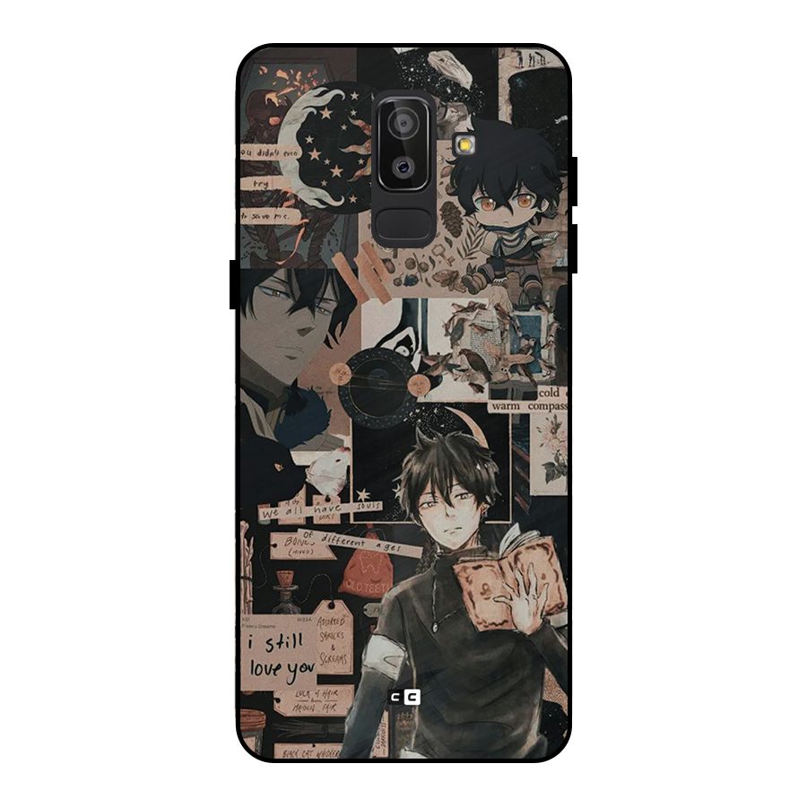 Yuno Collage Metal Back Case for Galaxy J8