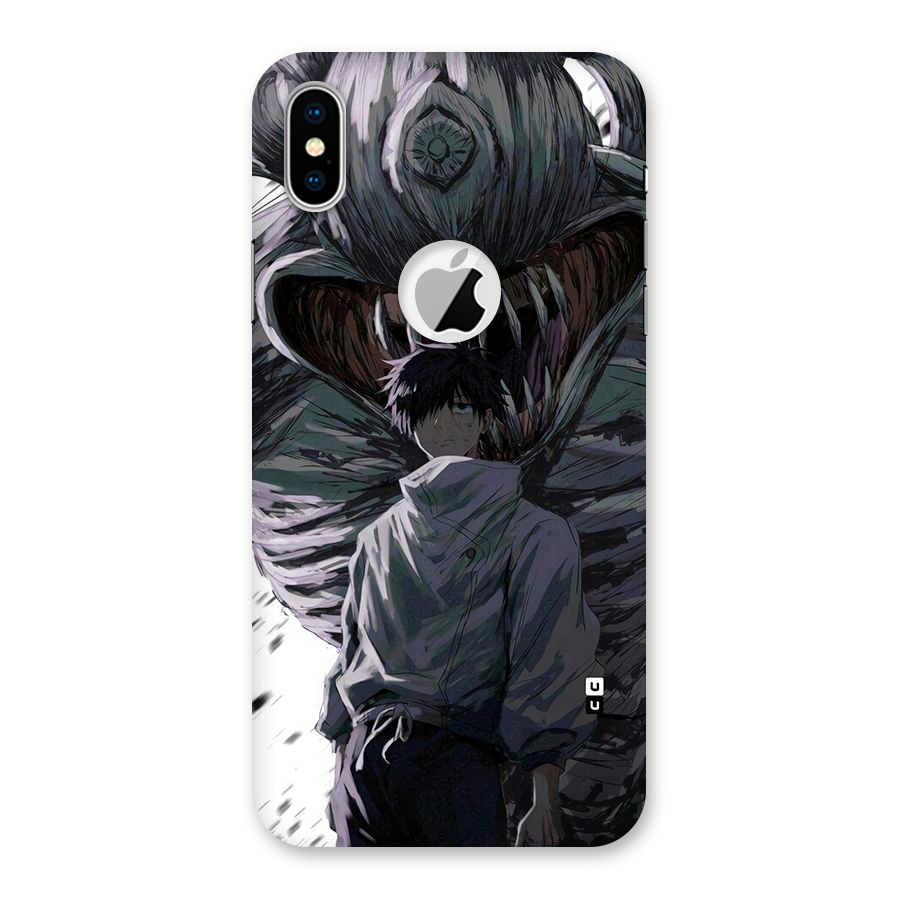 Yuta Strongest Curse User Back Case for iPhone XS Logo Cut