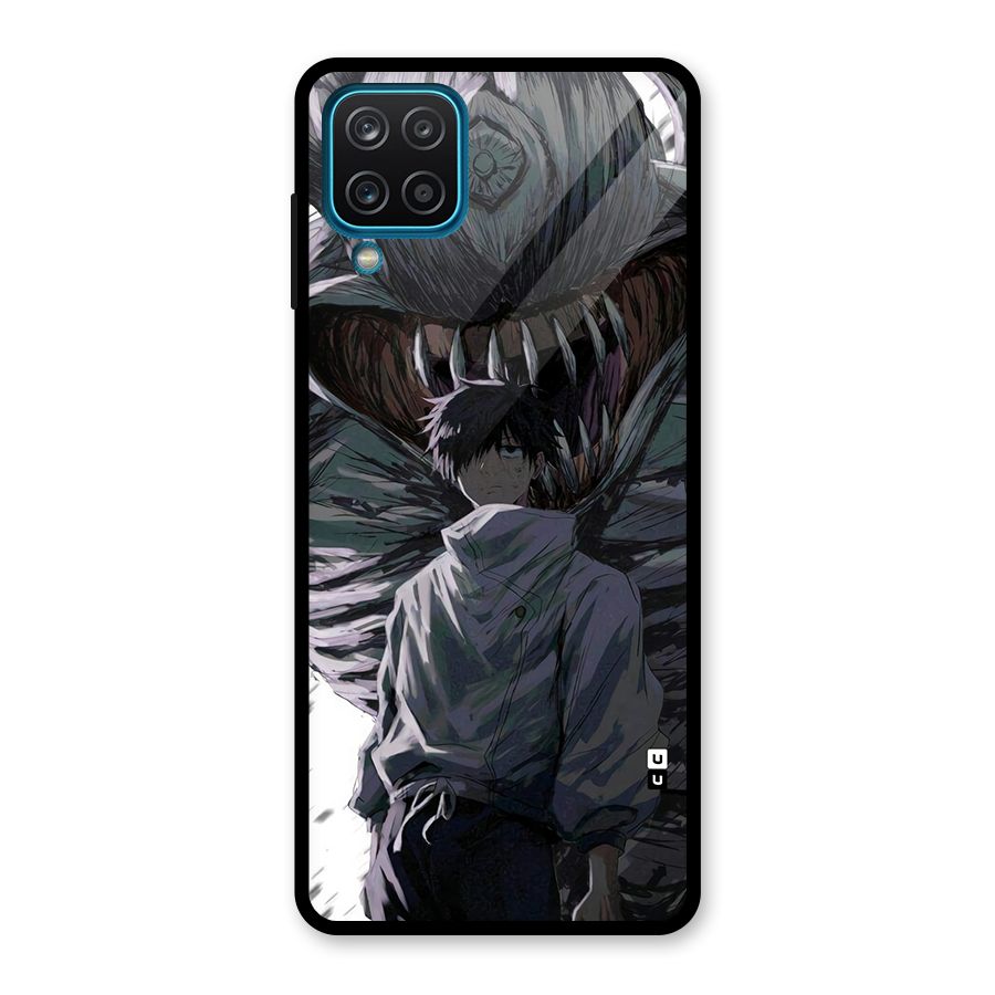 Yuta Strongest Curse User Glass Back Case for Galaxy A12