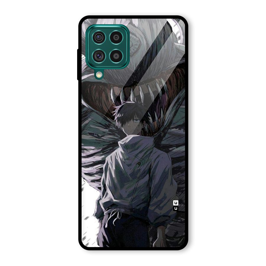 Yuta Strongest Curse User Glass Back Case for Galaxy F62