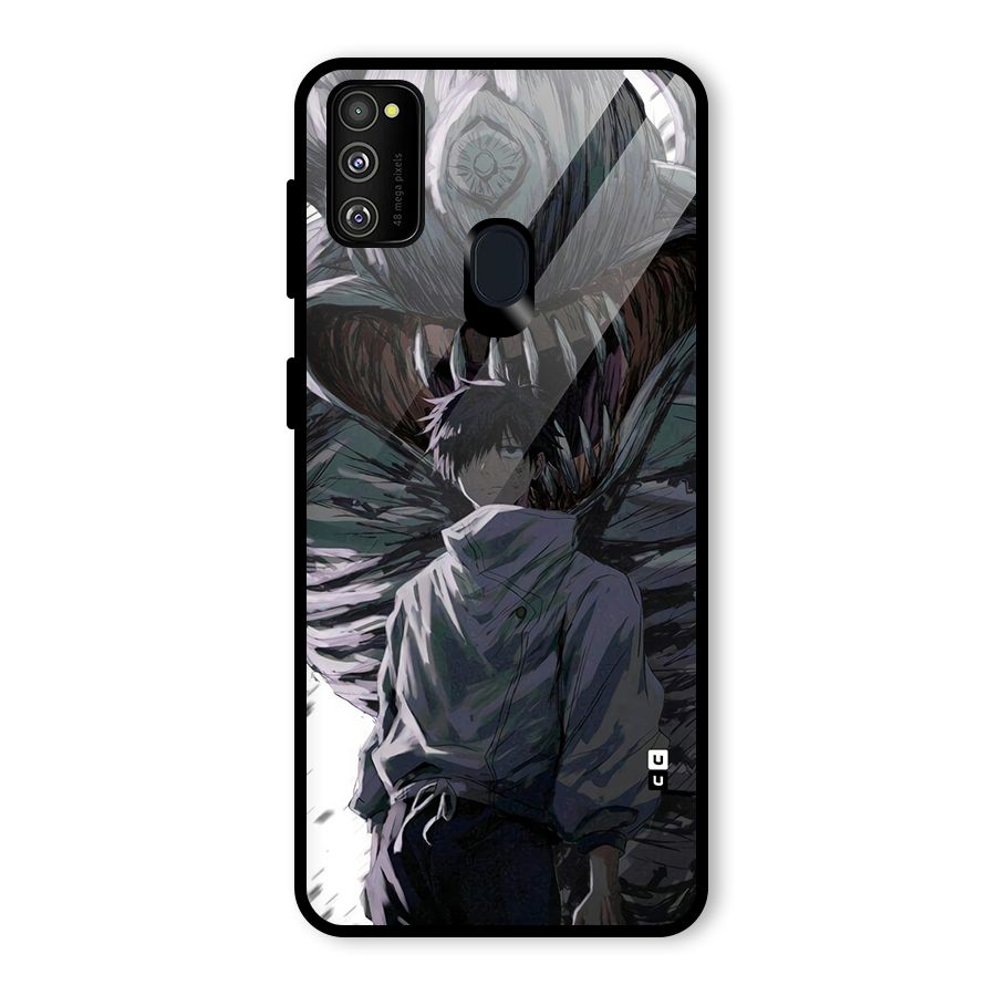 Yuta Strongest Curse User Glass Back Case for Galaxy M30s