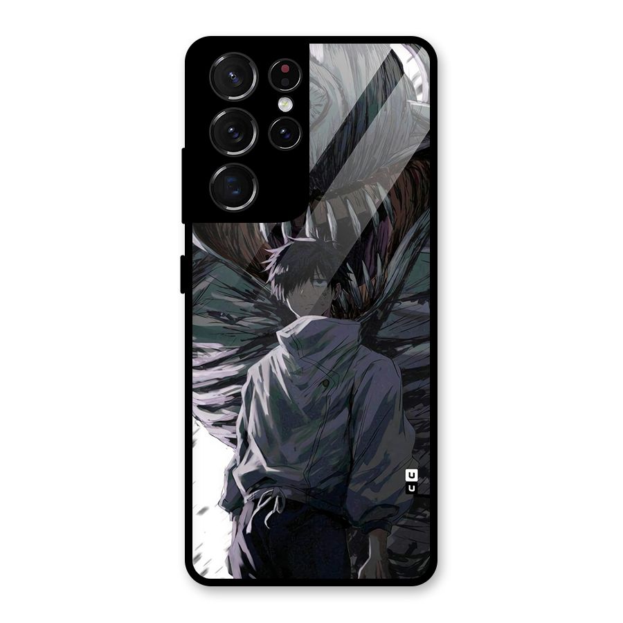 Yuta Strongest Curse User Glass Back Case for Galaxy S21 Ultra 5G