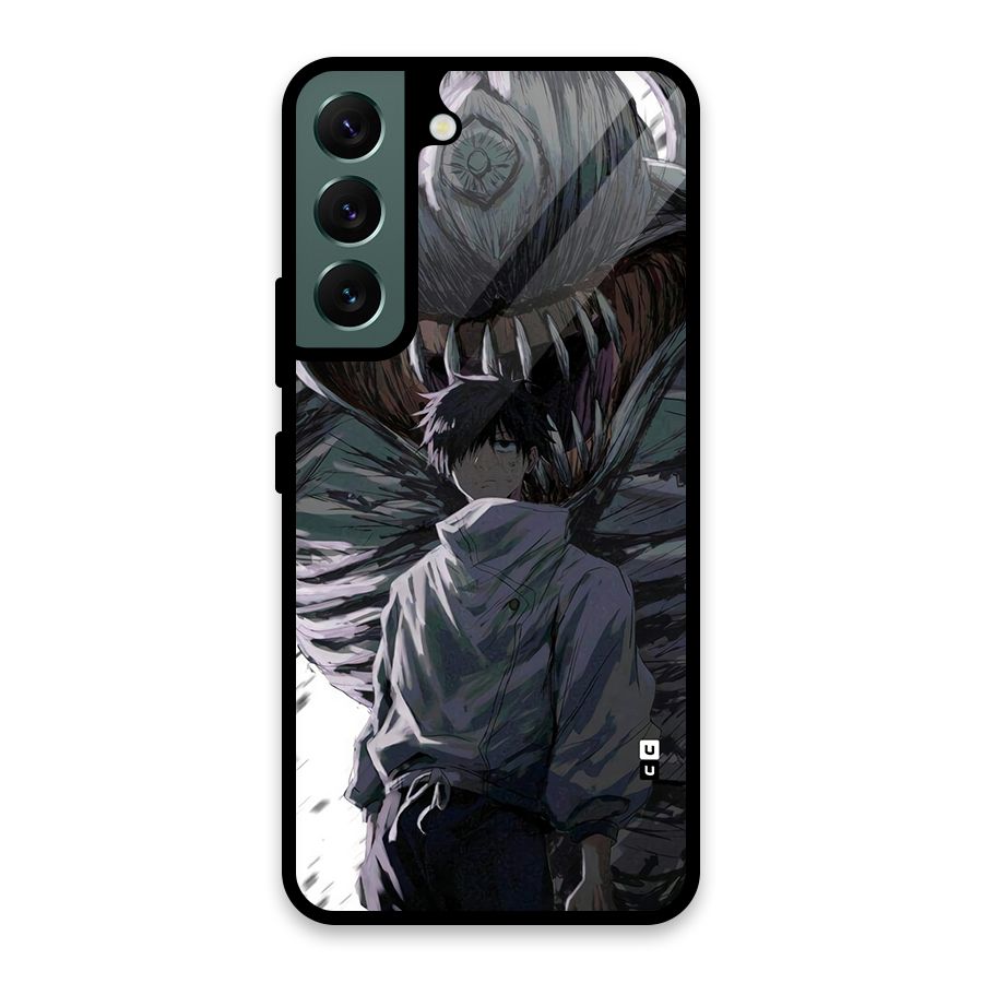 Yuta Strongest Curse User Glass Back Case for Galaxy S22 5G