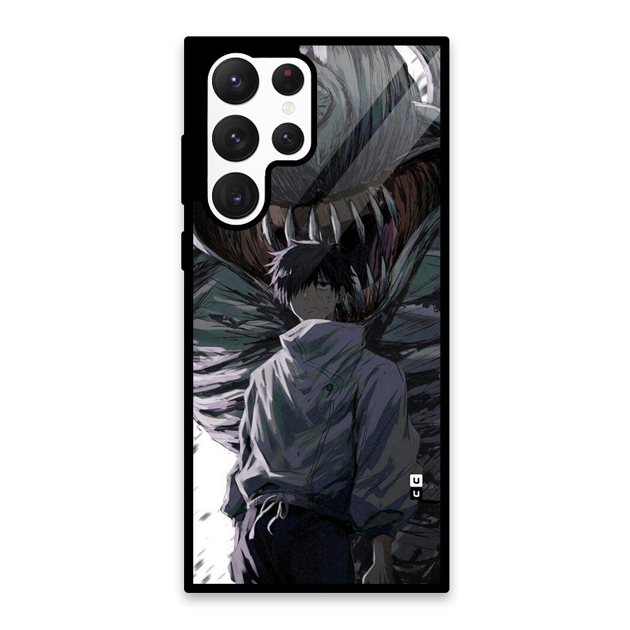 Yuta Strongest Curse User Glass Back Case for Galaxy S22 Ultra 5G