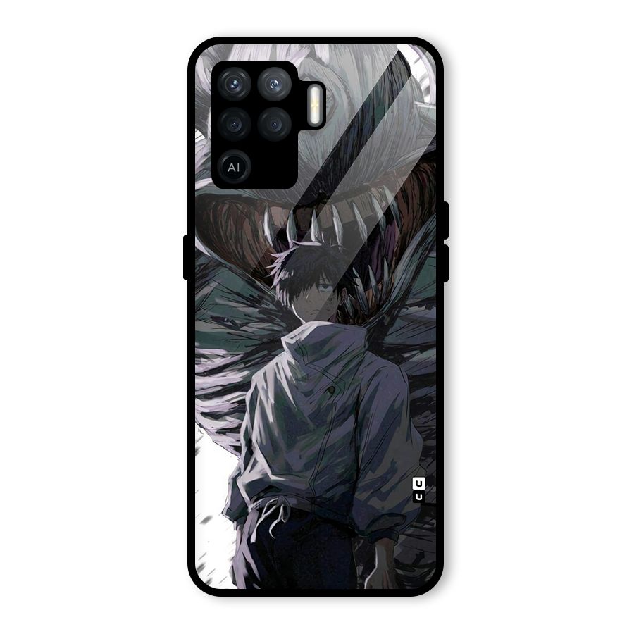 Yuta Strongest Curse User Glass Back Case for Oppo F19 Pro