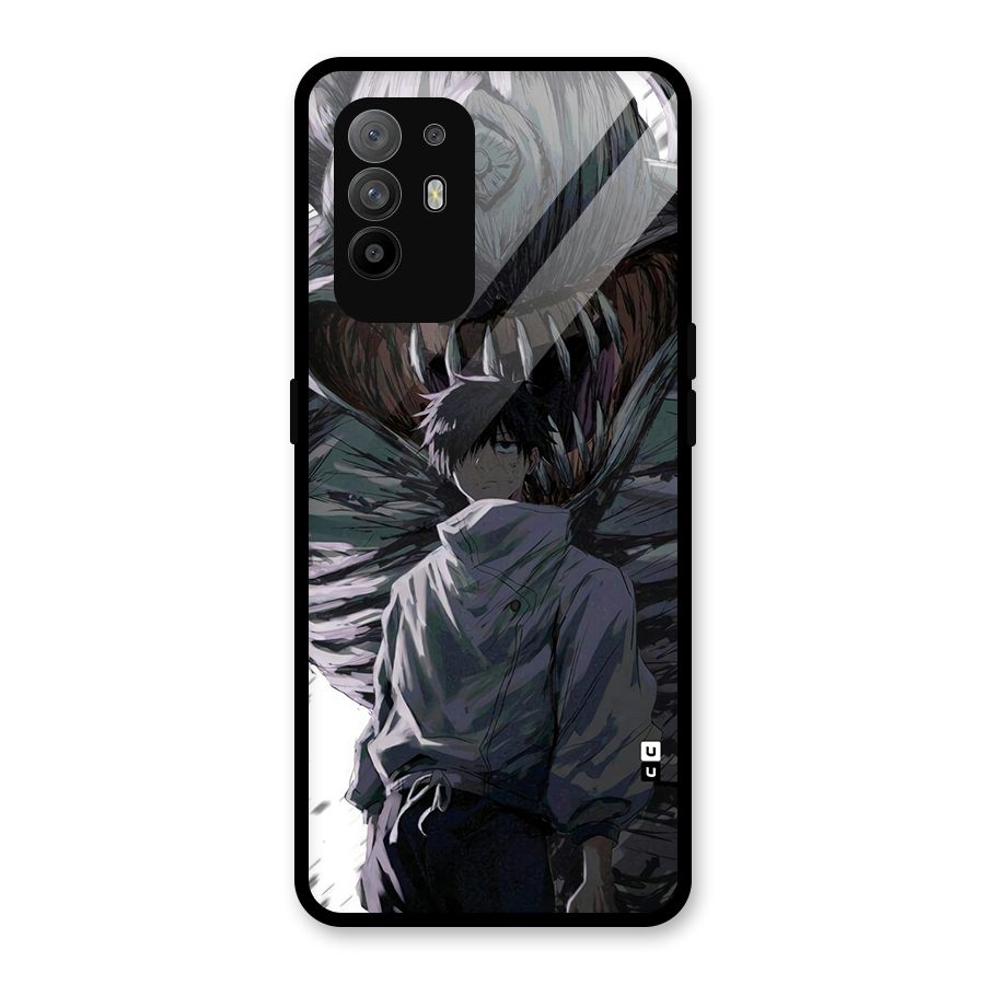 Yuta Strongest Curse User Glass Back Case for Oppo F19 Pro Plus 5G