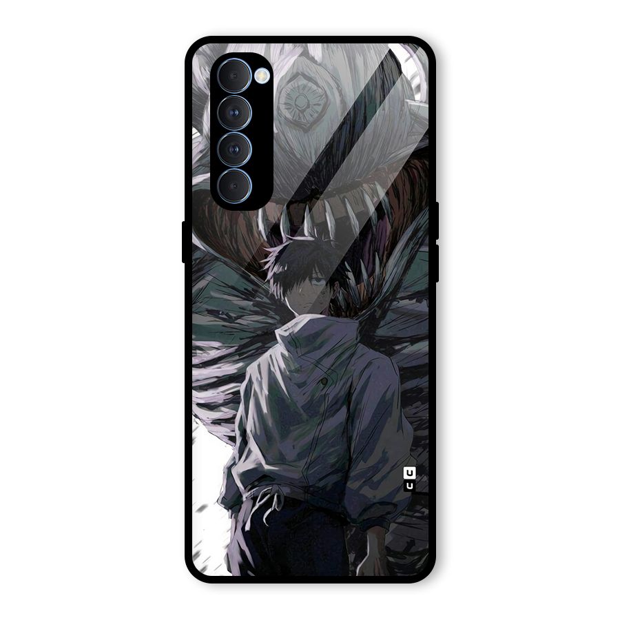 Yuta Strongest Curse User Glass Back Case for Oppo Reno4 Pro