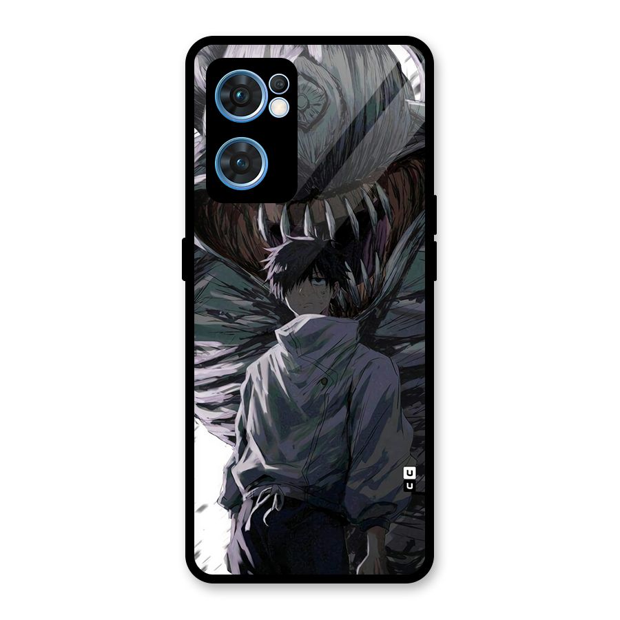 Yuta Strongest Curse User Glass Back Case for Oppo Reno7 5G