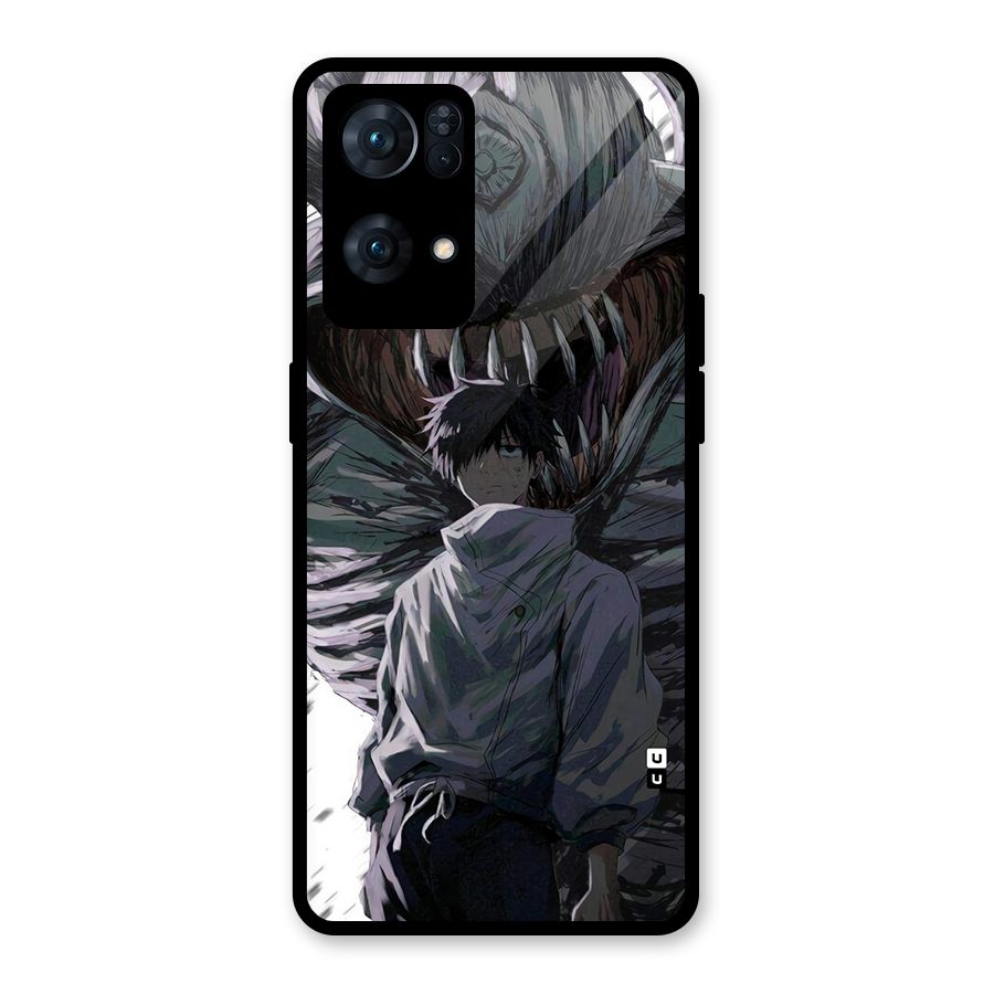 Yuta Strongest Curse User Glass Back Case for Oppo Reno7 Pro 5G