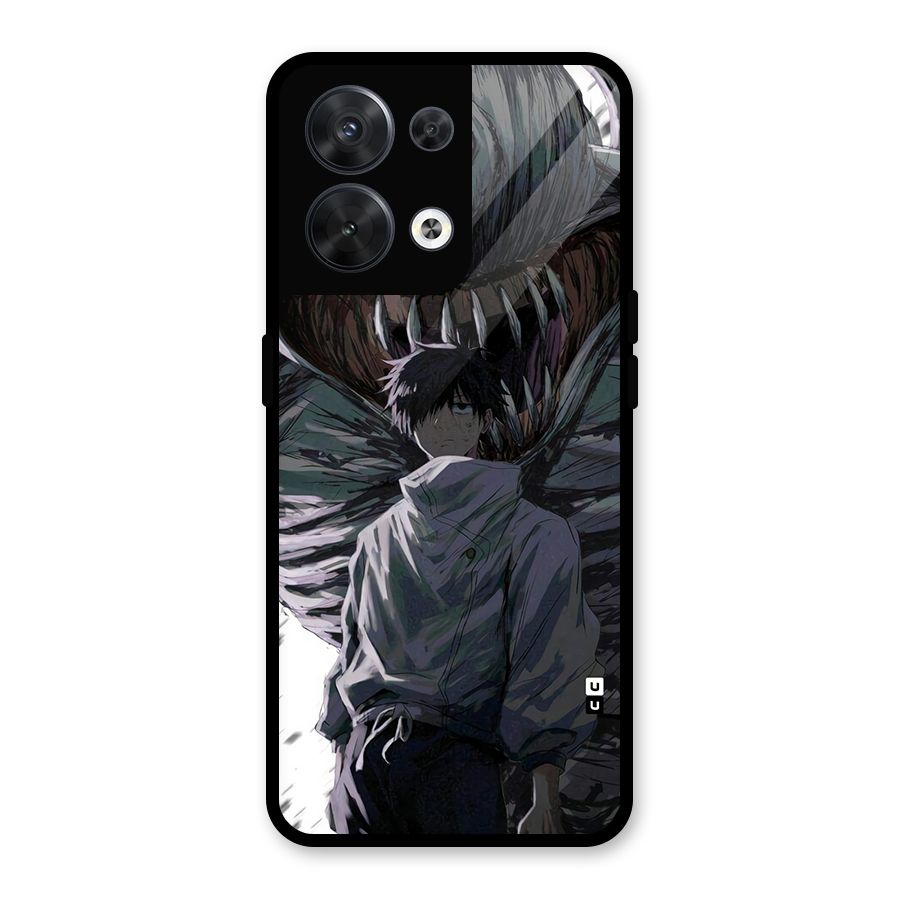 Yuta Strongest Curse User Glass Back Case for Oppo Reno8 5G