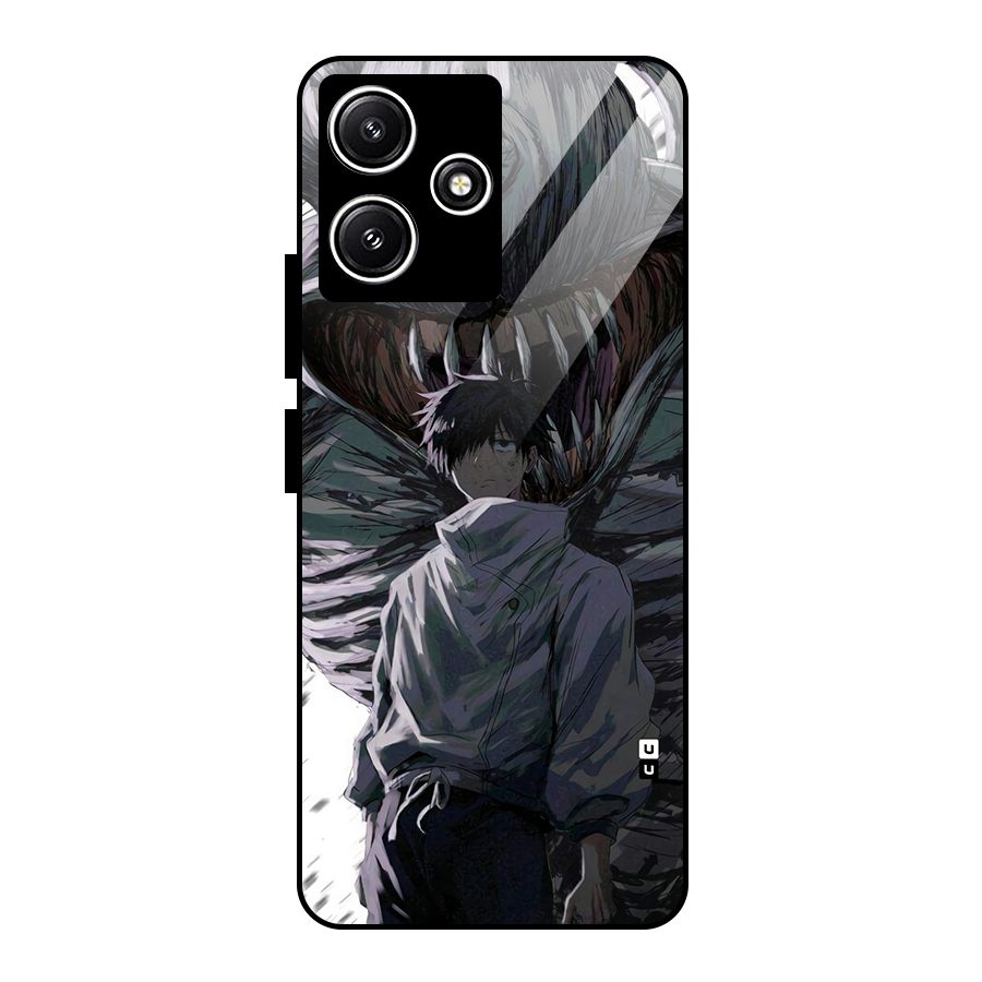 Yuta Strongest Curse User Glass Back Case for Poco M6 Pro