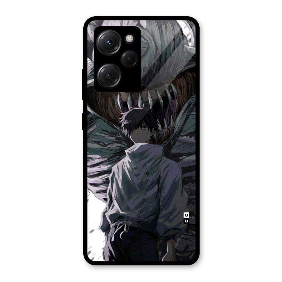 Yuta Strongest Curse User Glass Back Case for Poco X5 Pro