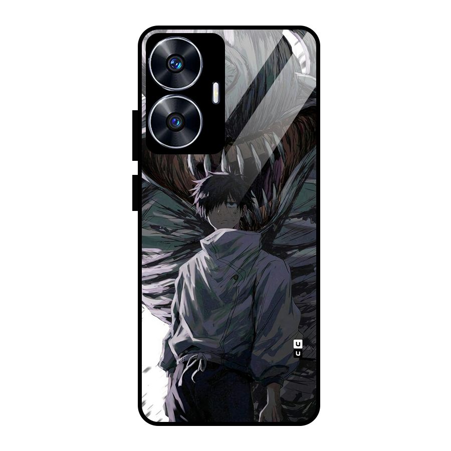 Yuta Strongest Curse User Glass Back Case for Realme Narzo N55