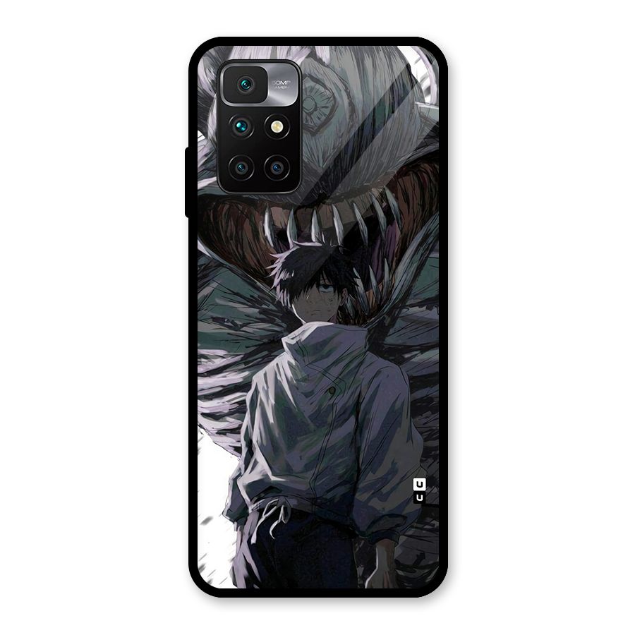 Yuta Strongest Curse User Glass Back Case for Redmi 10 Prime