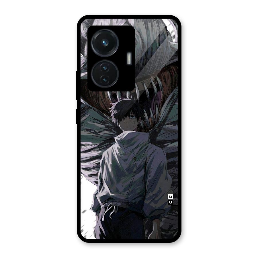 Yuta Strongest Curse User Glass Back Case for Vivo T1 44W