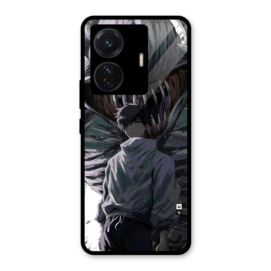 Yuta Strongest Curse User Glass Back Case for Vivo T1 Pro