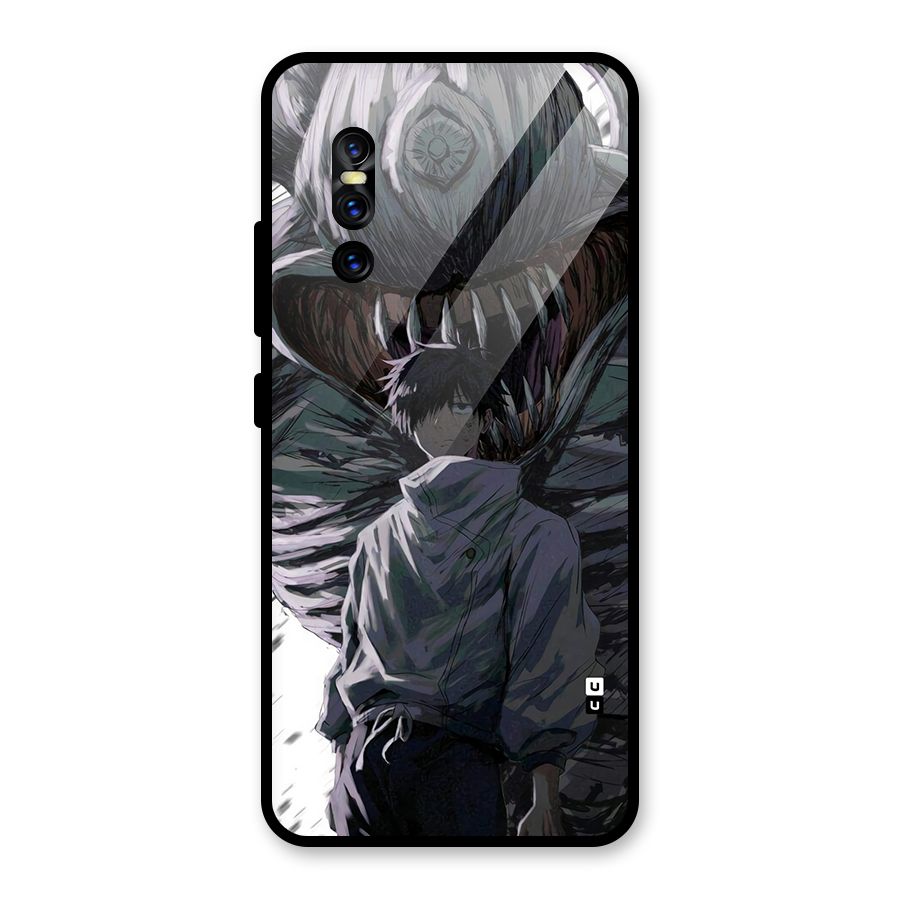 Yuta Strongest Curse User Glass Back Case for Vivo V15 Pro