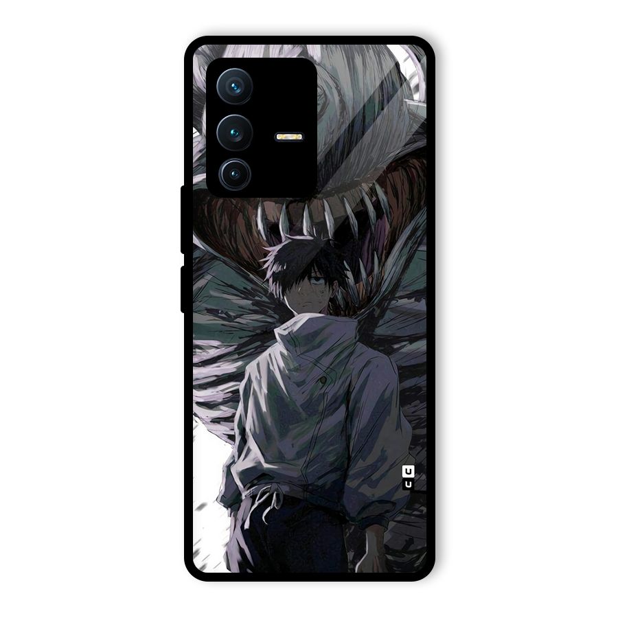 Yuta Strongest Curse User Glass Back Case for Vivo V23 Pro
