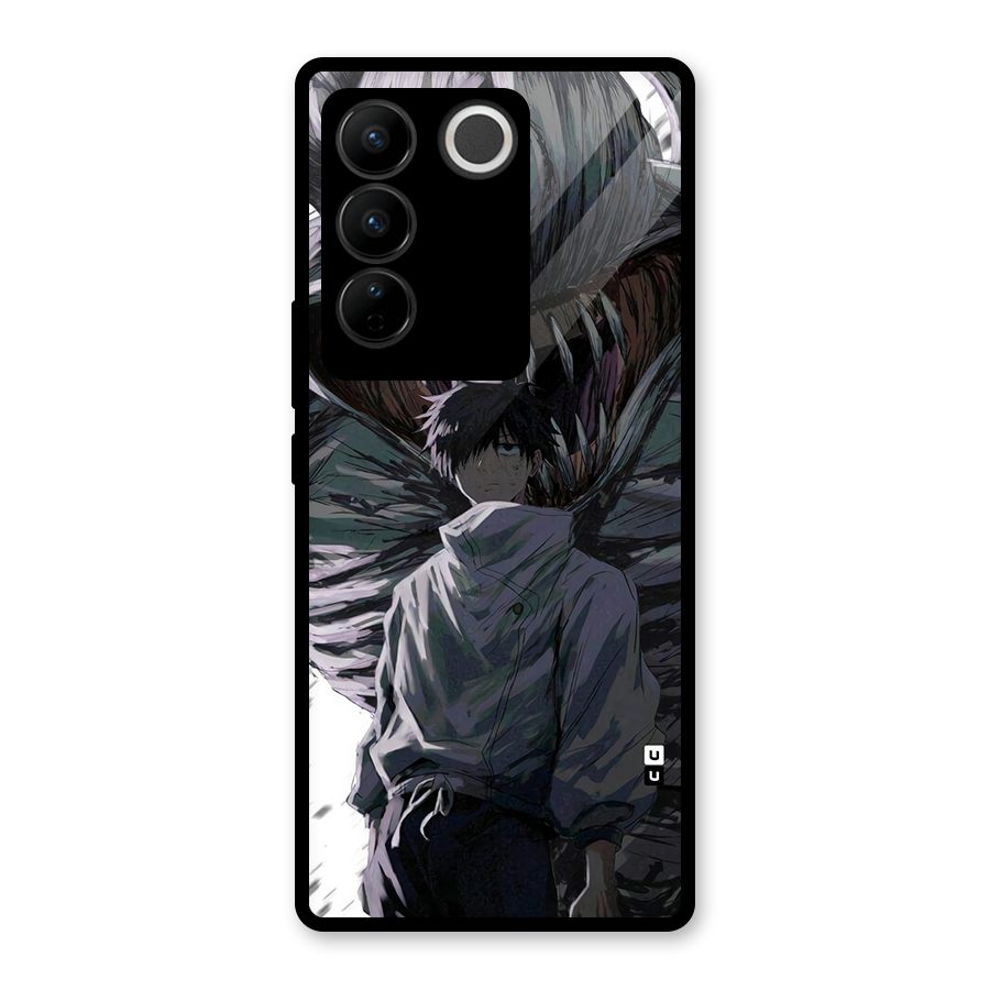Yuta Strongest Curse User Glass Back Case for Vivo V27 Pro